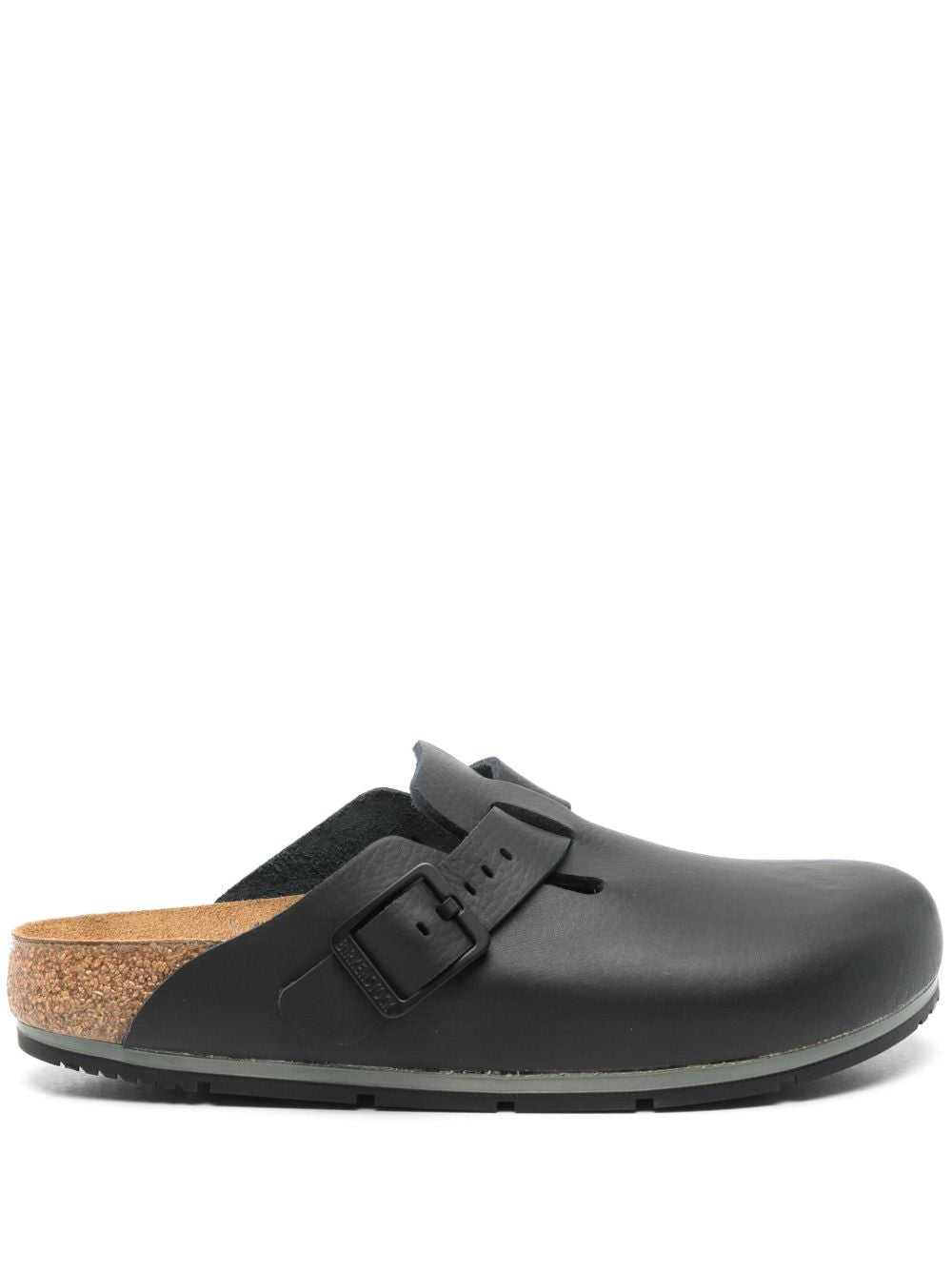 Birkenstock Boston Pro 2.0 Leather Slides Black