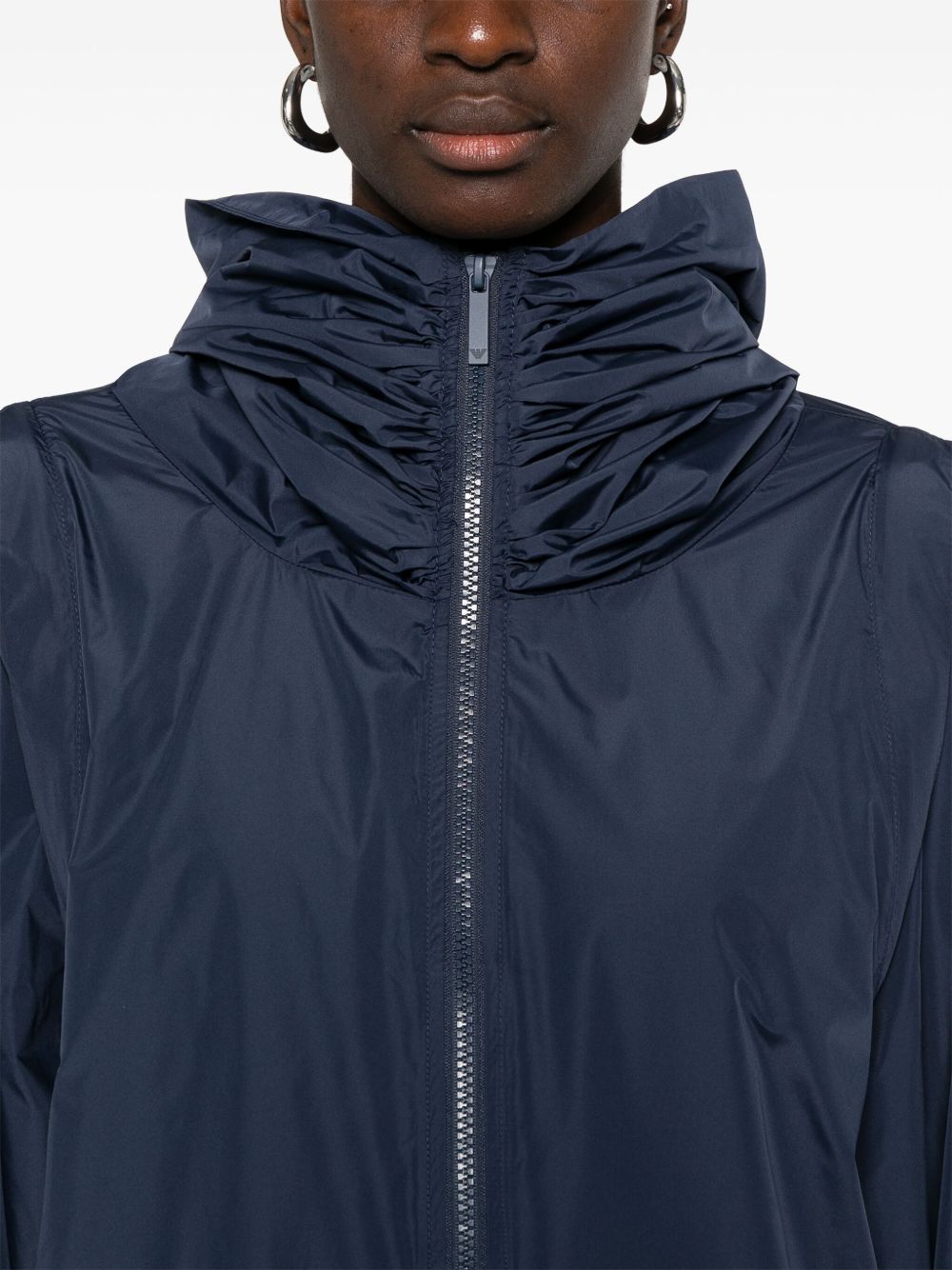 Emporio Armani Lightweight Hooded Jacket Blue