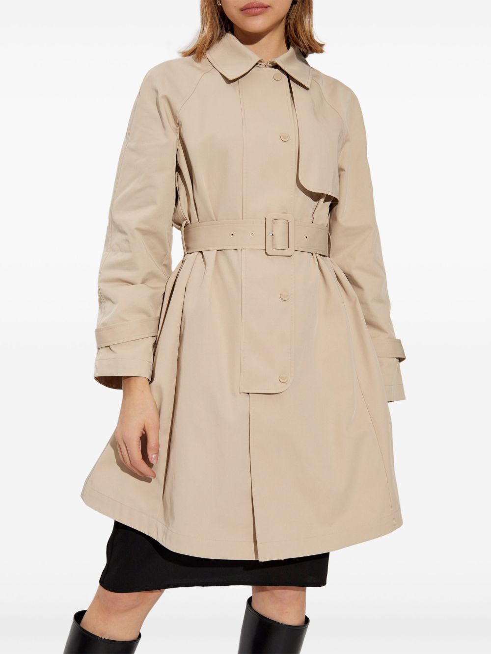 Emporio Armani Waterproof Belted Trench Coat Beige