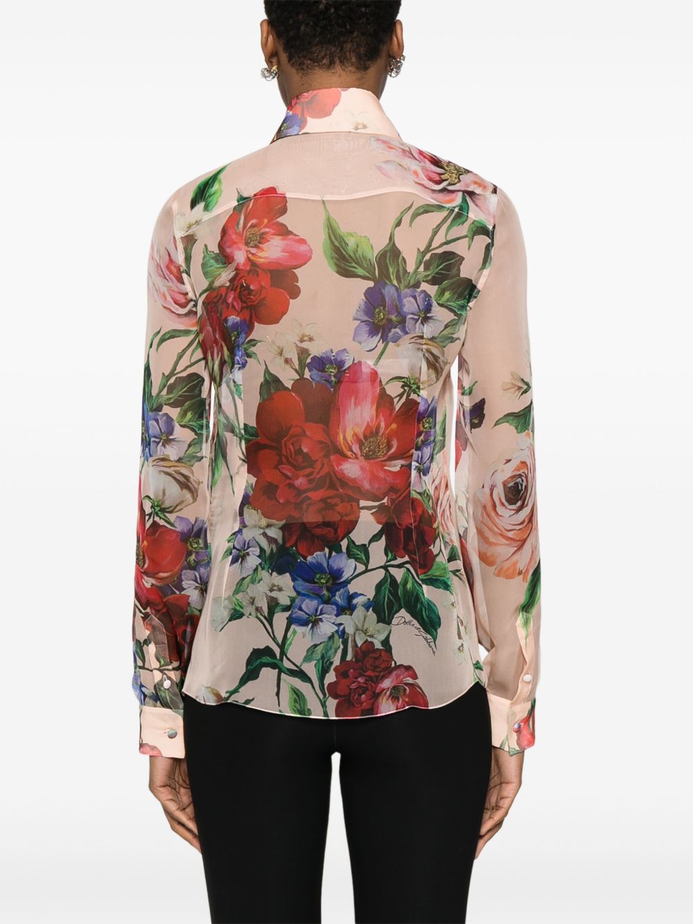 Dolce &amp; Gabbana Floral Shirt In Powder 