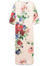 Dolce & Gabbana Floral-Print Powder Pink Midi Dress in Viscose Blend Powder