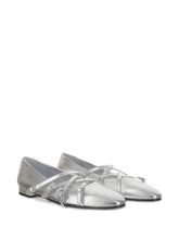 Carel Paris Eloise Silver-Tone Leather Ballet Flats Silver