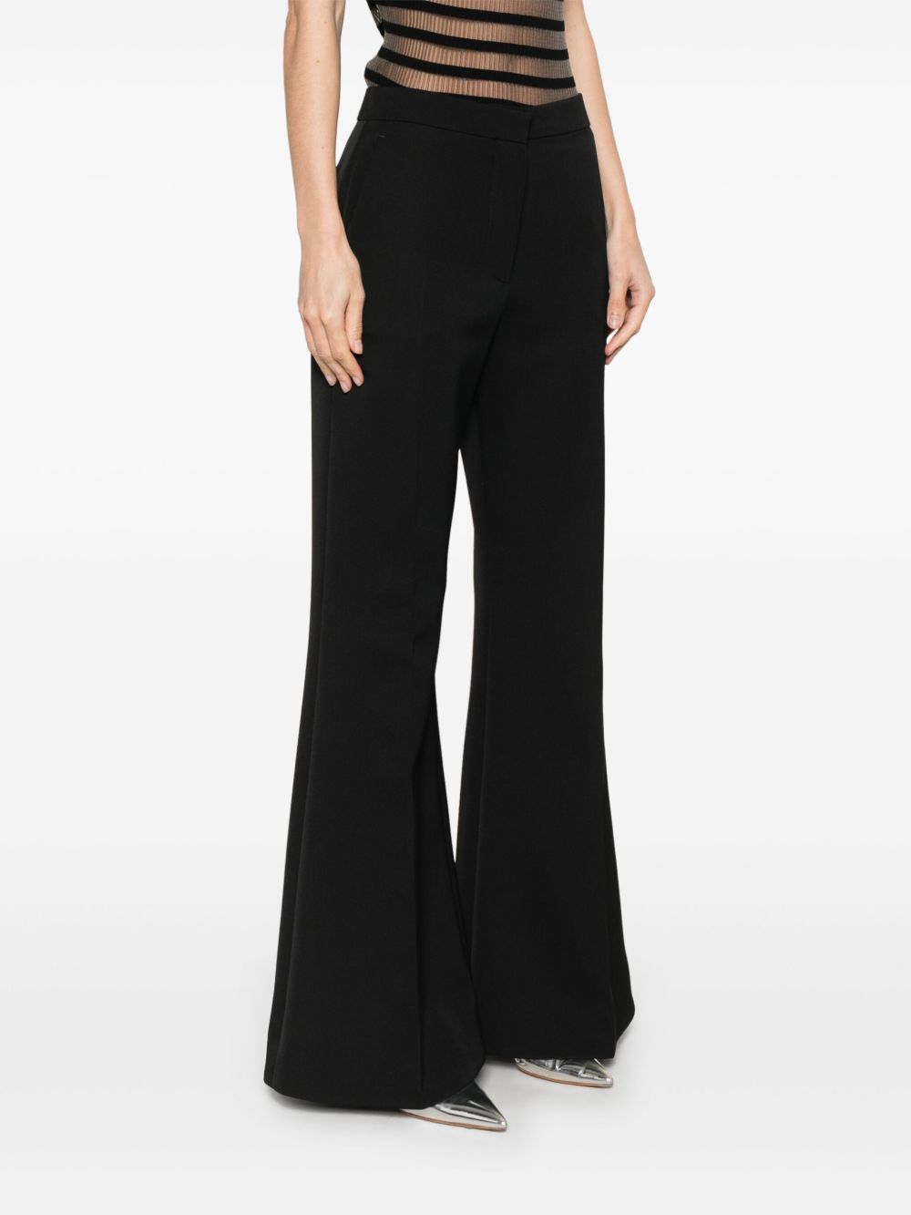 Givenchy Wool Flared Trousers Black