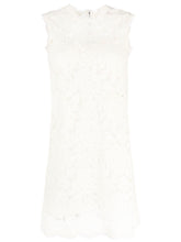Dolce & Gabbana Guipure Lace Sleeveless Mini Dress White