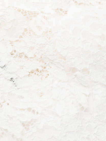 Dolce &amp; Gabbana Guipure Lace Sleeveless Mini Dress White