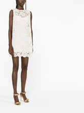 Dolce & Gabbana Guipure Lace Sleeveless Mini Dress White