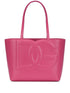 Dolce & Gabbana DG Logo Small Calf Leather Shopping Bag Pink