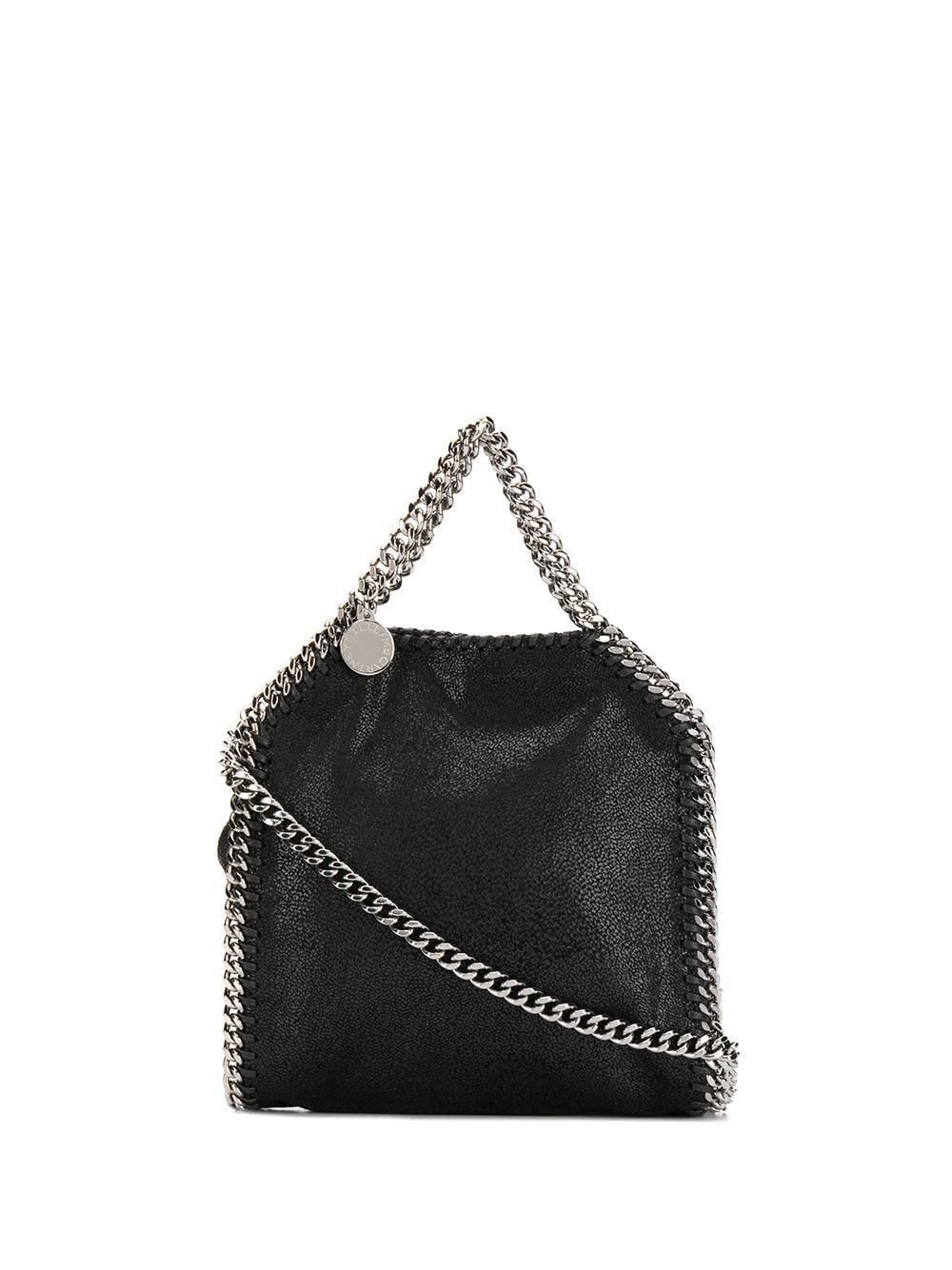 Stella McCartney Falabella Tiny Chain Embellished Crossbody Bag Black