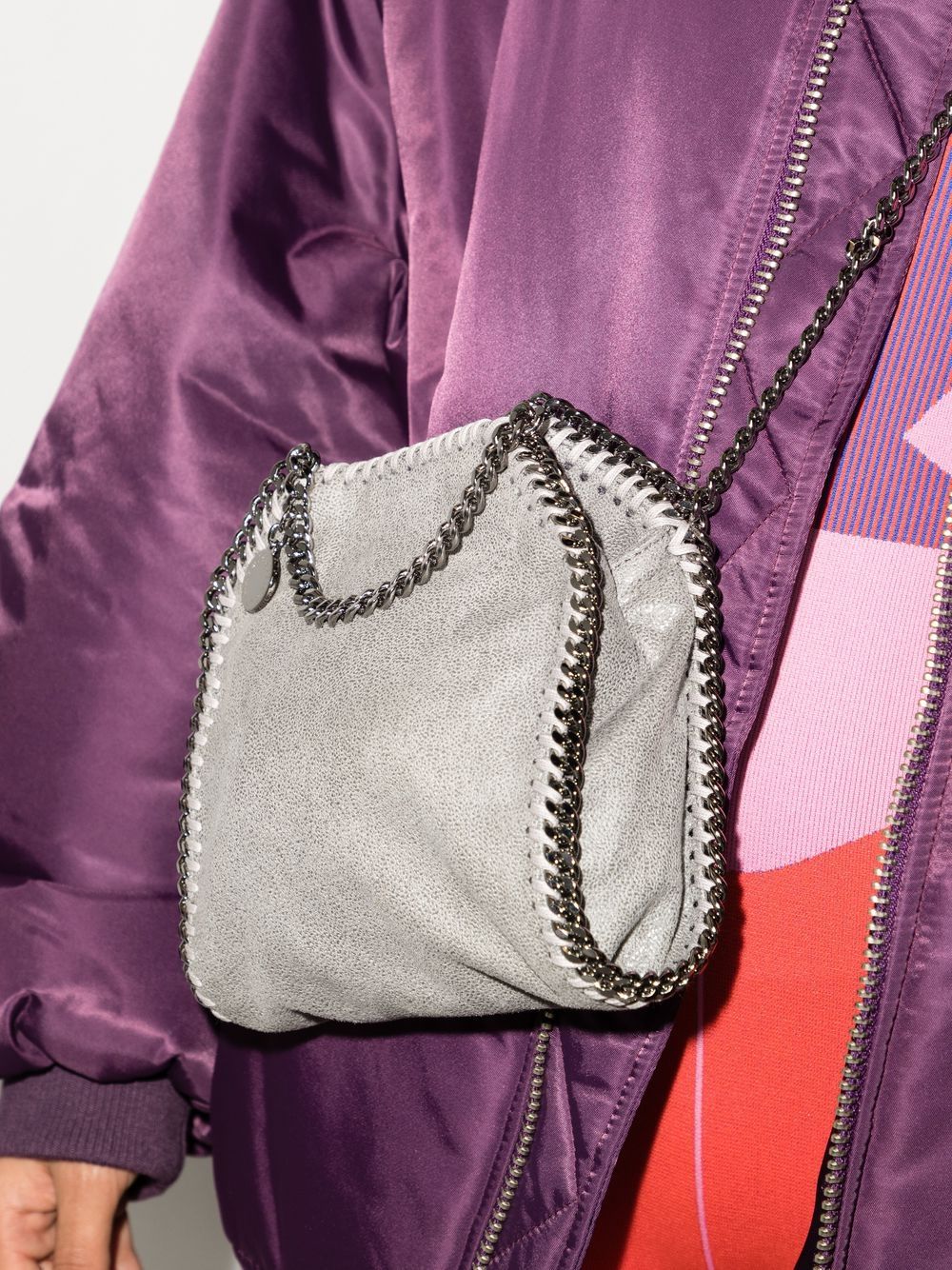 Stella McCartney Falabella Tote Bag in Light Grey Faux Leather Grey