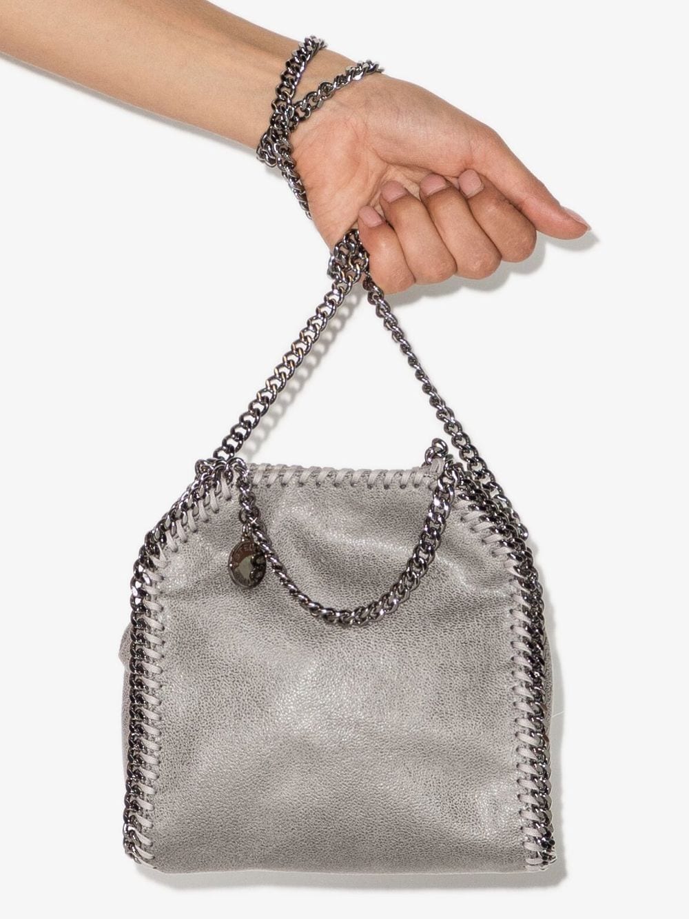 Stella McCartney Falabella Tote Bag in Light Grey Faux Leather Grey