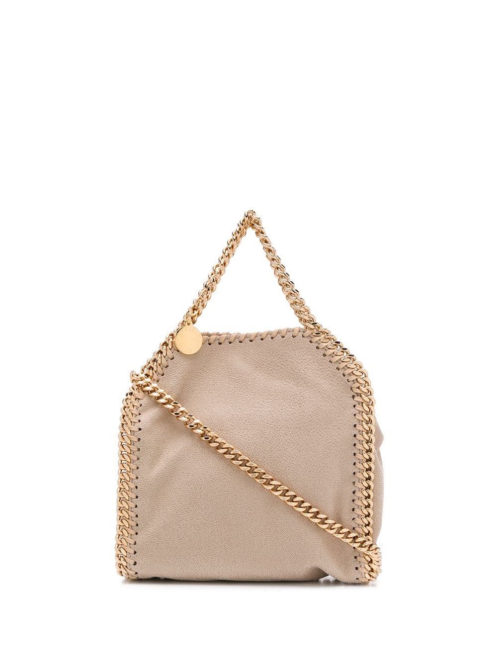 Stella McCartney Micro Falabella Tiny Faux Leather Tote Bag Beige