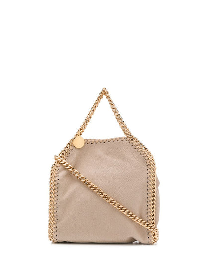 Stella McCartney Micro Falabella Tiny Faux Leather Tote Bag Beige