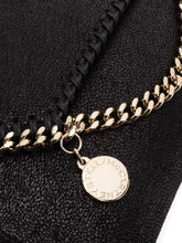 Stella McCartney Mini Falabella Chain-Trimmed Faux Leather Clutch Black