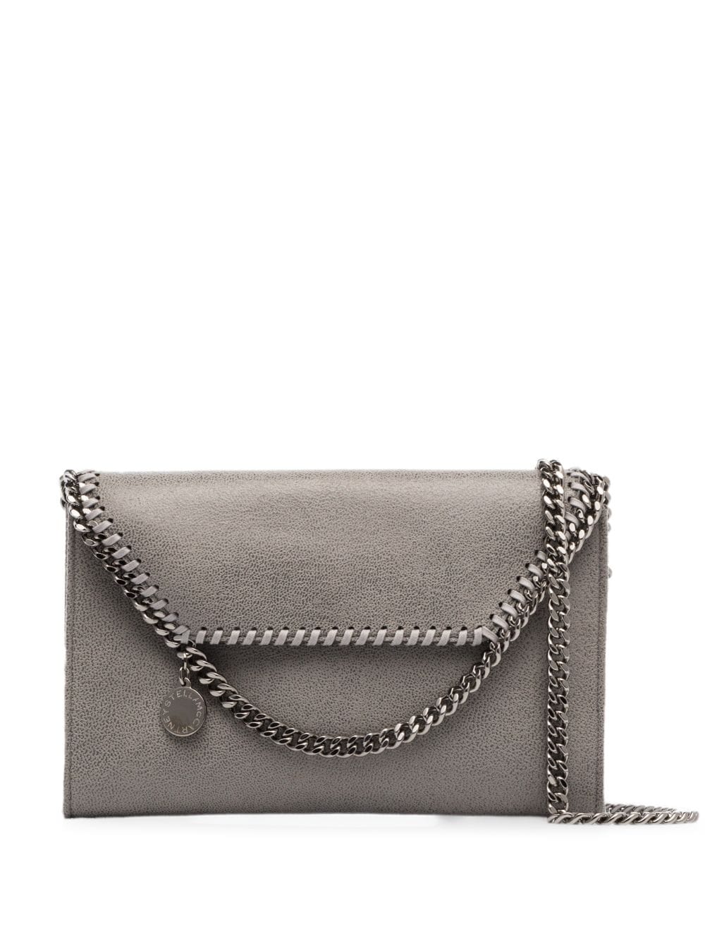 Stella McCartney Falabella Grey Wallet on Chain Clutch with Chain Trim Grey