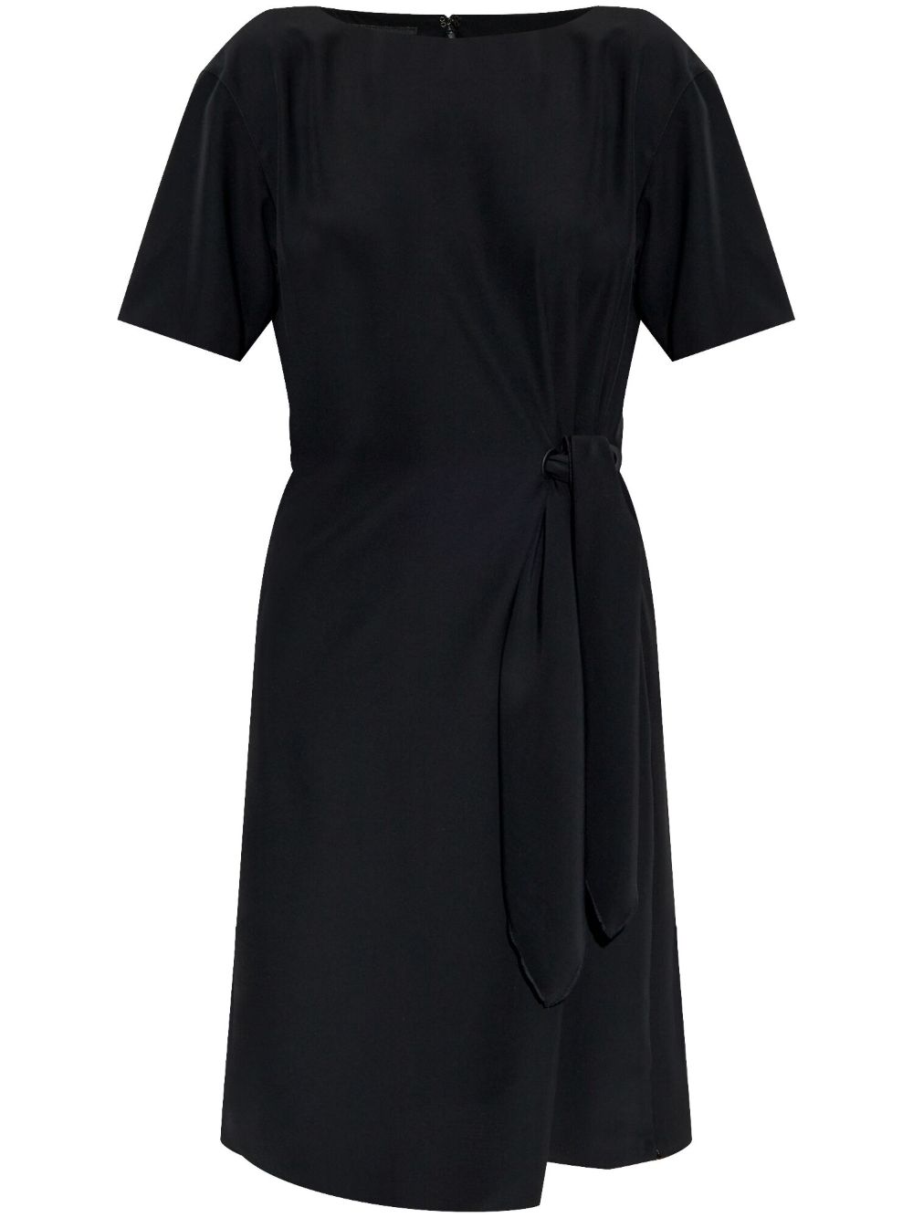 Emporio Armani Side-tie Mini Dress Black