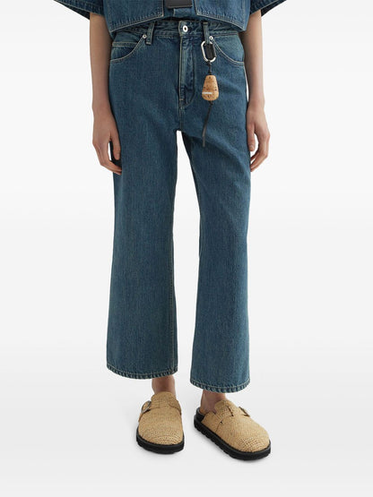 Jil Sander Plus Flared Denim Wide Jeans Blue