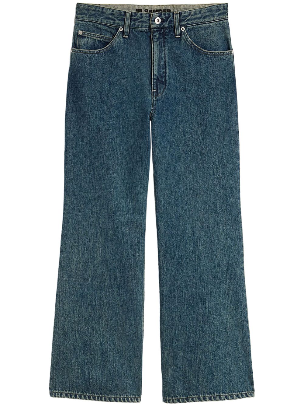Jil Sander Plus Flared Denim Wide Jeans Blue