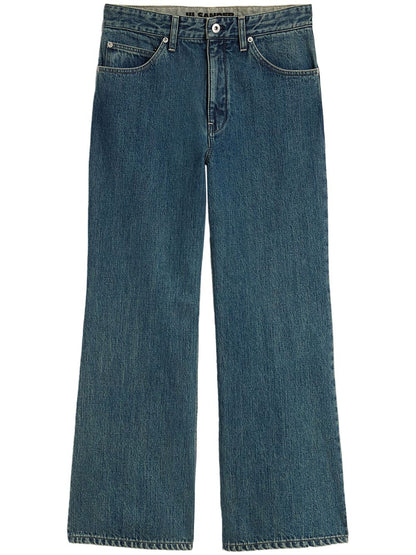 Jil Sander Plus Flared Denim Wide Jeans Blue