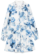 Alice + Olivia Junia Printed Mini Dress Clear Blue