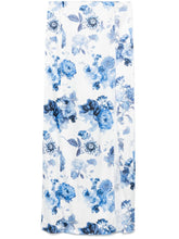 Alice + Olivia Stephine Floral-Print Long Skirt Clear Blue