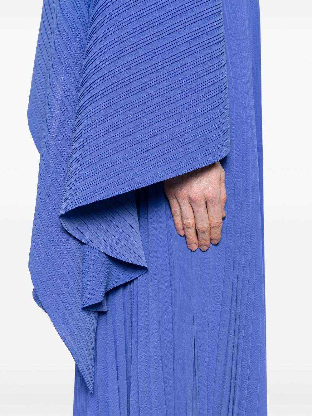 Solace London Maci One-shoulder Maxi Dress Blue