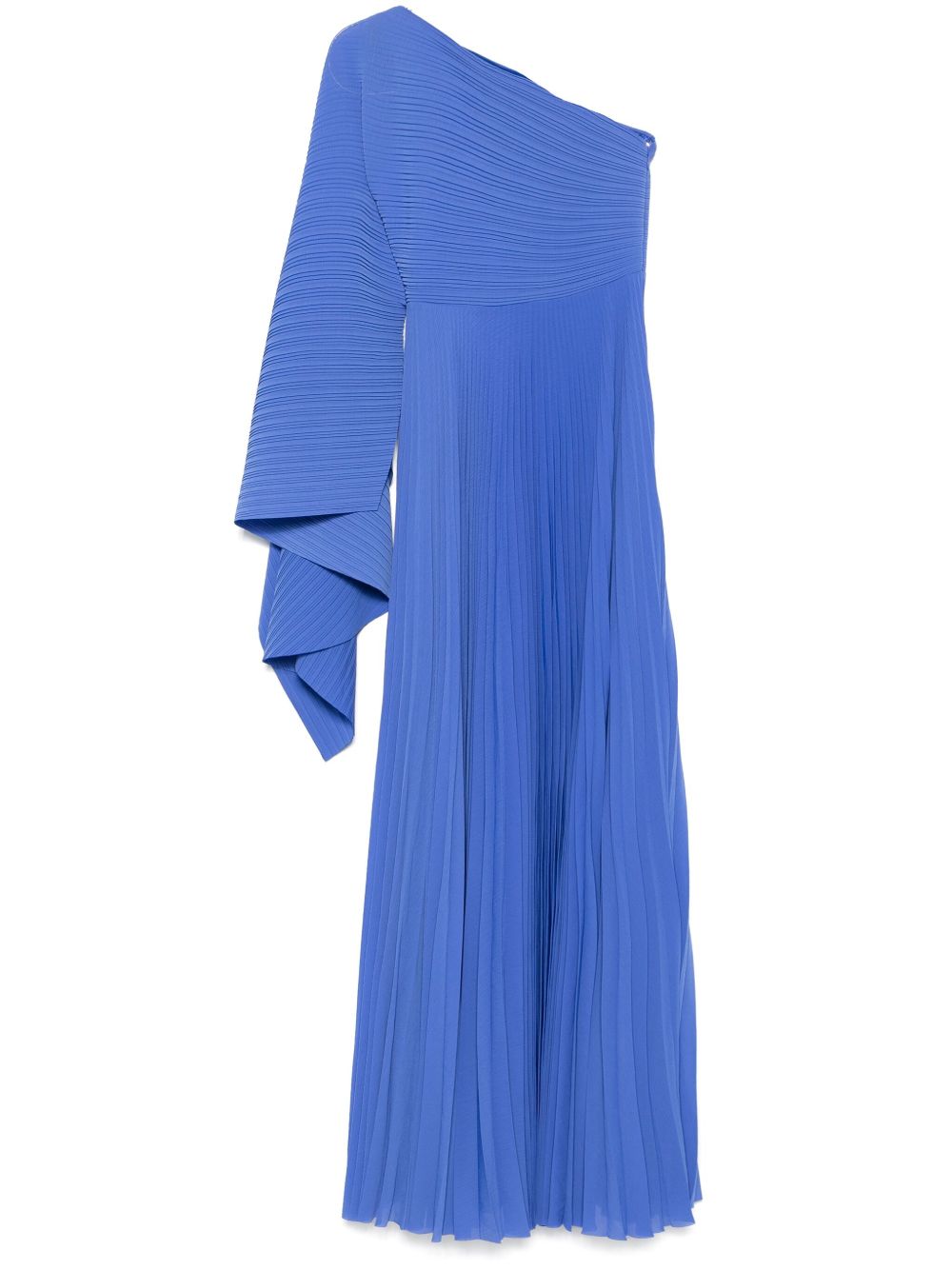 Solace London Maci One-shoulder Maxi Dress Blue