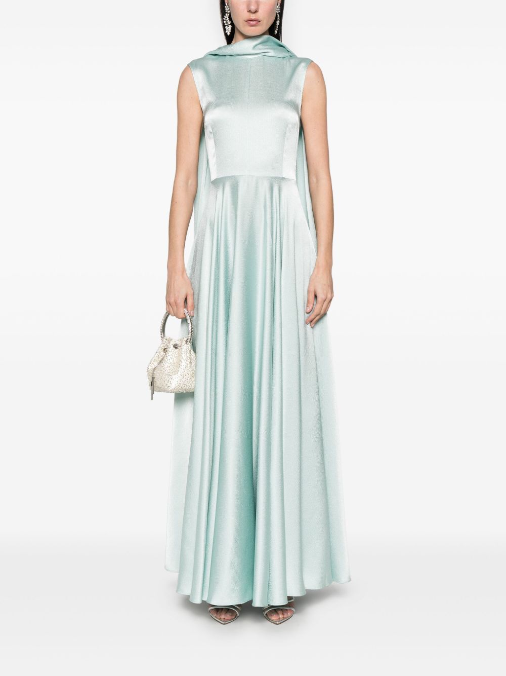 Solace London Emilia Maxi Dress Aqua Blue