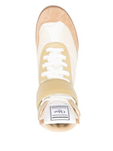 Chloé Kick Leather High-Top Sneakers Beige