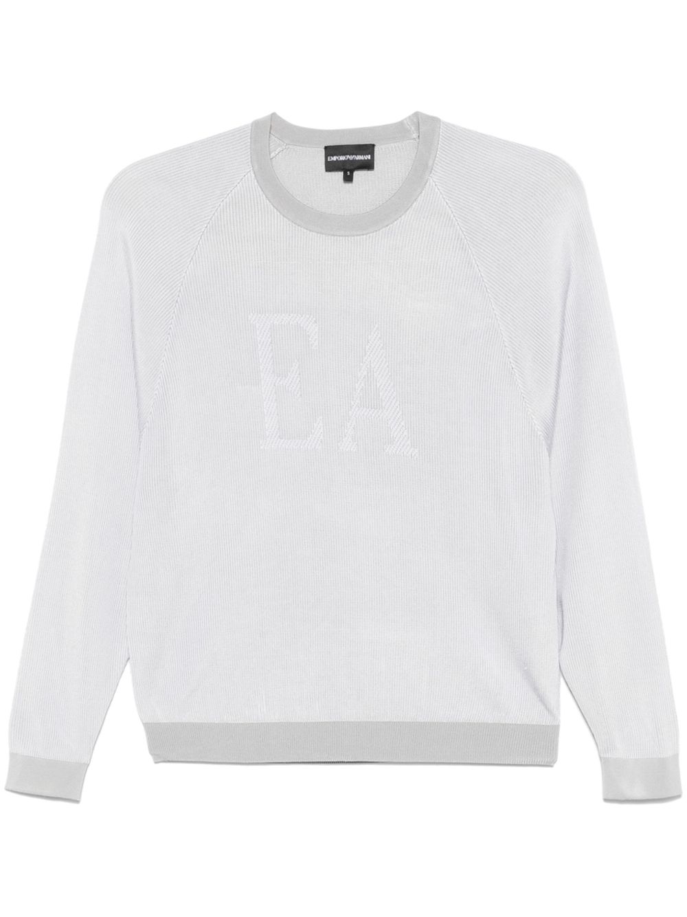 Emporio Armani EA Logo Sweaters Light Grey