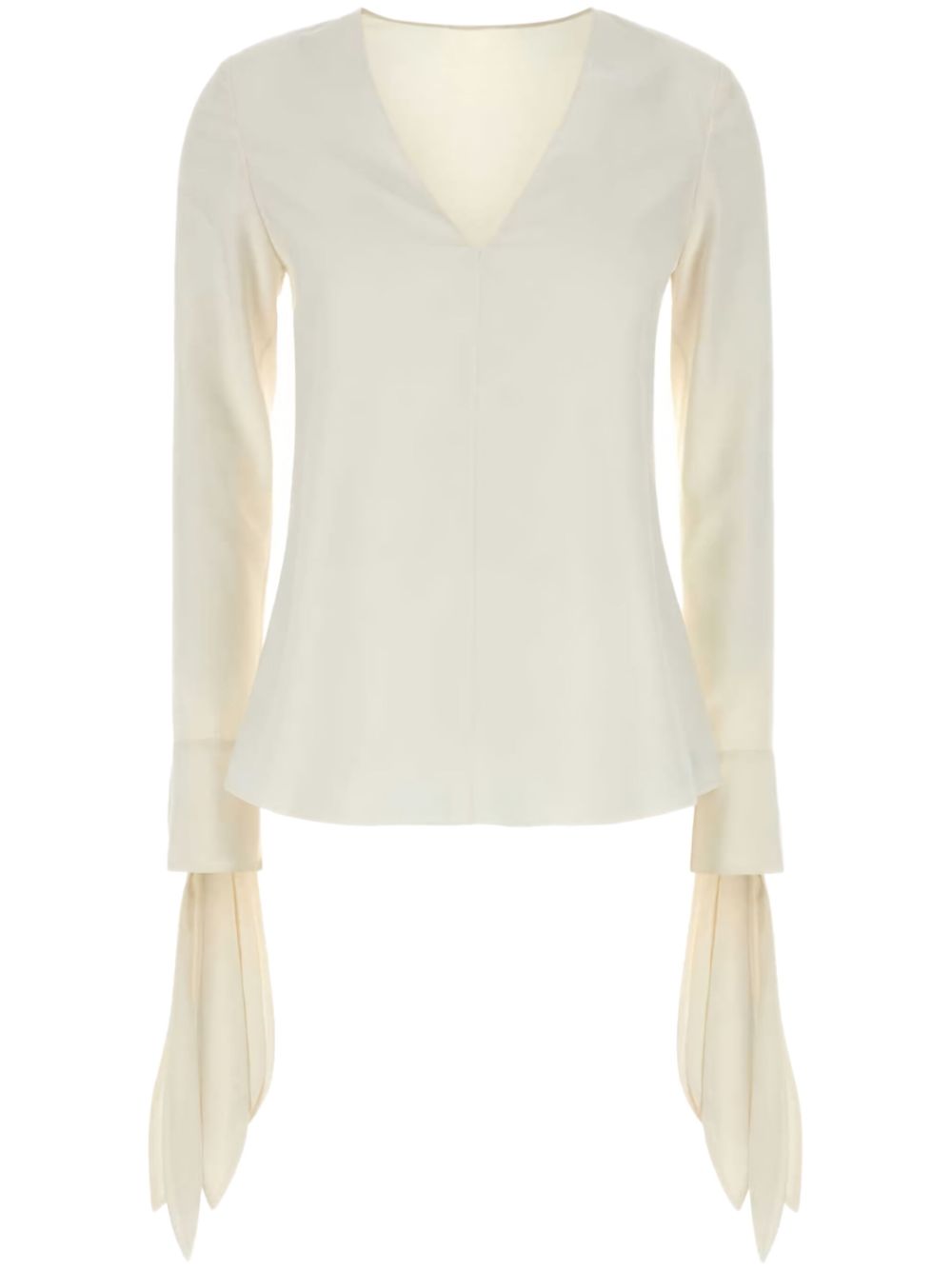 Givenchy Silk V-necked Top White