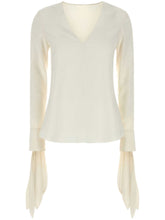 Givenchy Silk V-necked Top White