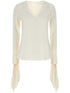 Givenchy Silk V-necked Top White