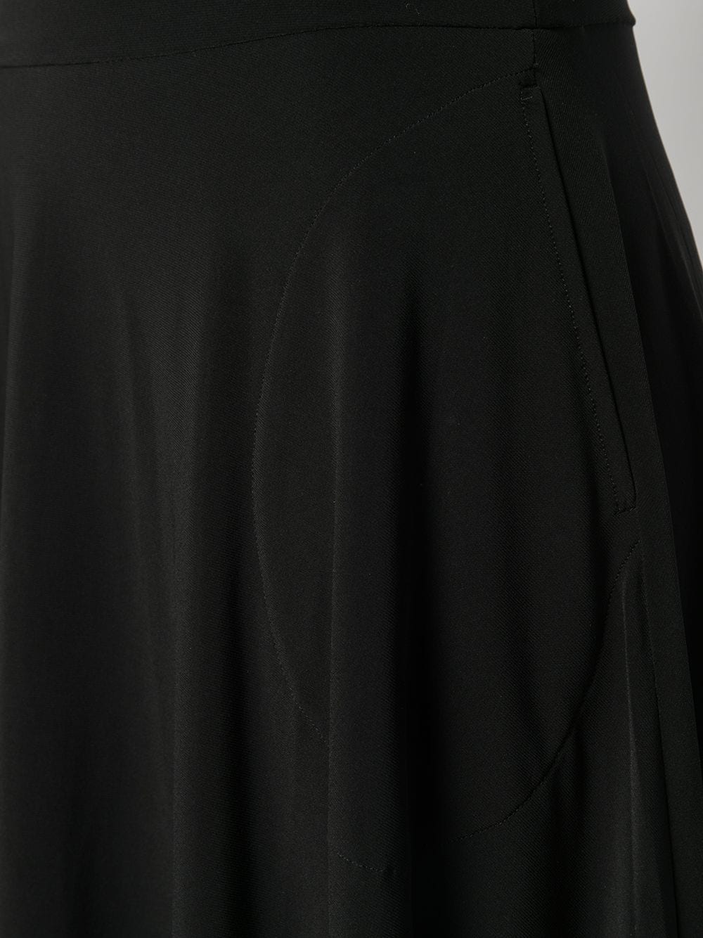 Norma Kamali Flared jersey skirt Black