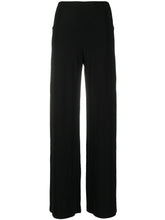 Norma Kamali Wide-Leg Stretch Jersey Trousers Black
