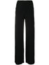 Norma Kamali Wide-Leg Stretch Jersey Trousers Black