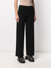 Norma Kamali Wide-Leg Stretch Jersey Trousers Black