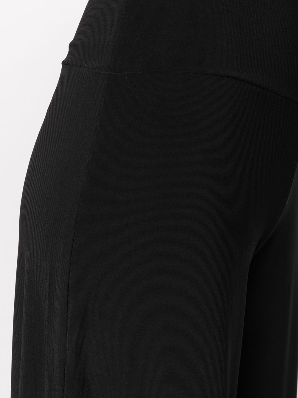 Norma Kamali Wide-Leg Stretch Jersey Trousers Black