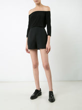 Norma Kamali Off-the-Shoulder Slim-Fit Blouse Black