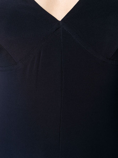 Norma Kamali Slip Wide-Leg Jersey Jumpsuit Blue