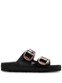 Birkenstock Arizona Double-Strap Leather Sandals Black