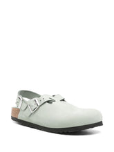 Birkenstock Tokyo Buckle Leather Slingback Slippers Grey
