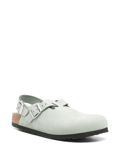 Birkenstock Tokyo Buckle Leather Slingback Slippers Grey