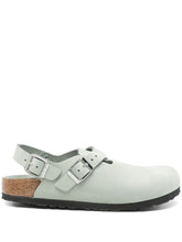 Birkenstock Tokyo Buckle Leather Slingback Slippers Grey
