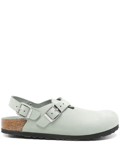 Birkenstock Tokyo Buckle Leather Slingback Slippers Grey
