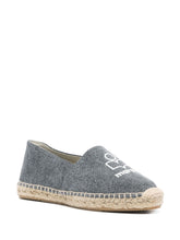 Isabel Marant Flat Black Cotton Espadrilles with Embroidered Logo Black