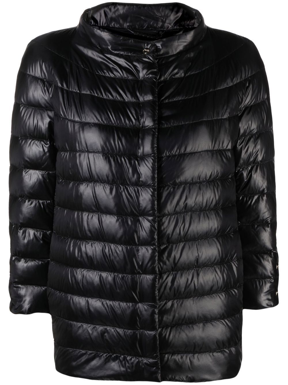 Herno Quilted Ultralight Down Cape Black Black