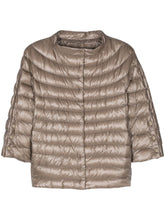 HERNO Goose Down Lightweight Collarless Cape Dove Grey