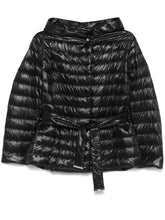 HERNO Short Down Nylon Jacket with Detachable Belt Black