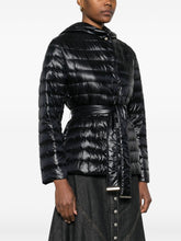HERNO Short Down Nylon Jacket with Detachable Belt Black