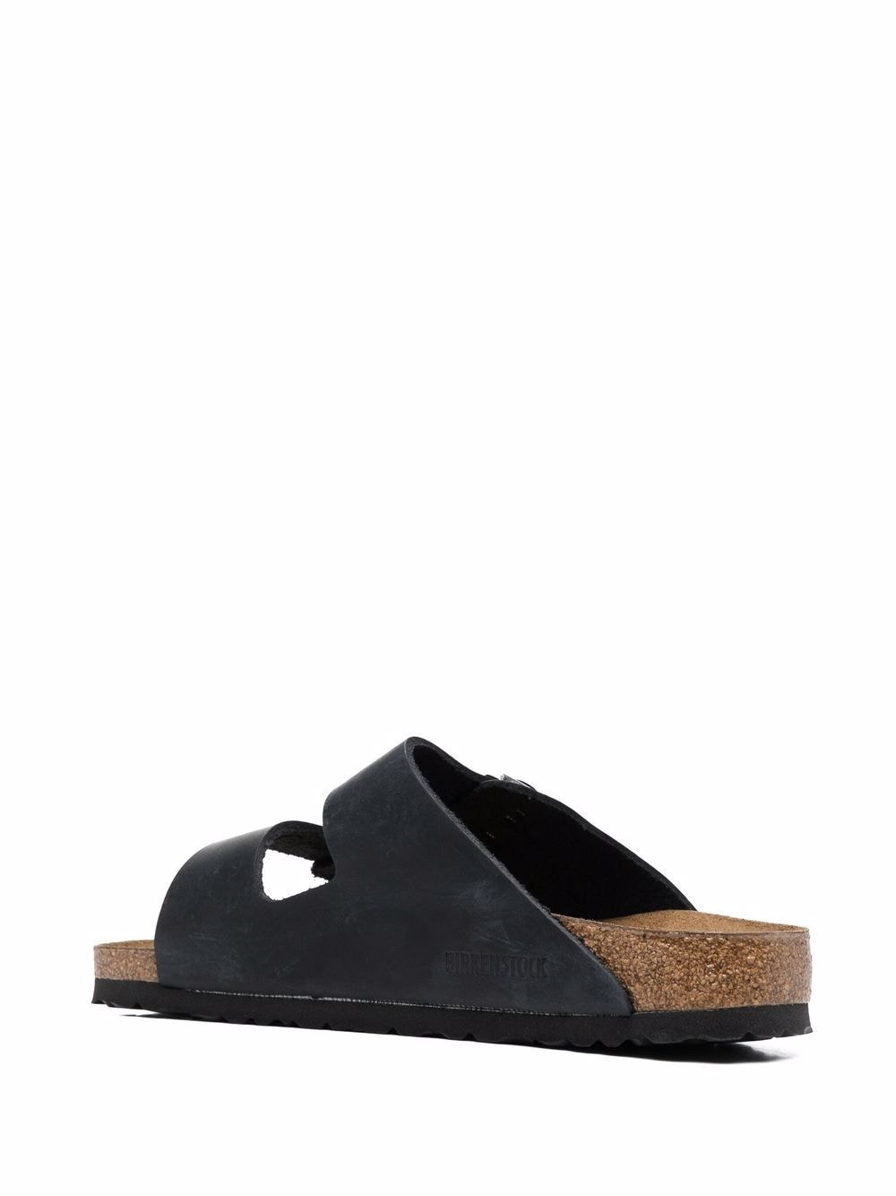 Birkenstock Arizona Oiled-Leather Double Buckle Sandals Black